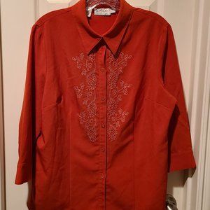 Kathy Che Size 12 Women's button down blouse